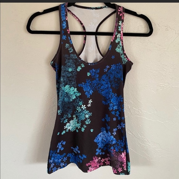 lululemon Cool Racerback Black Multi Floral - Picture 3 of 6